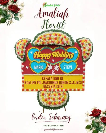 Papan Bunga Pernikahan Prijekngablak